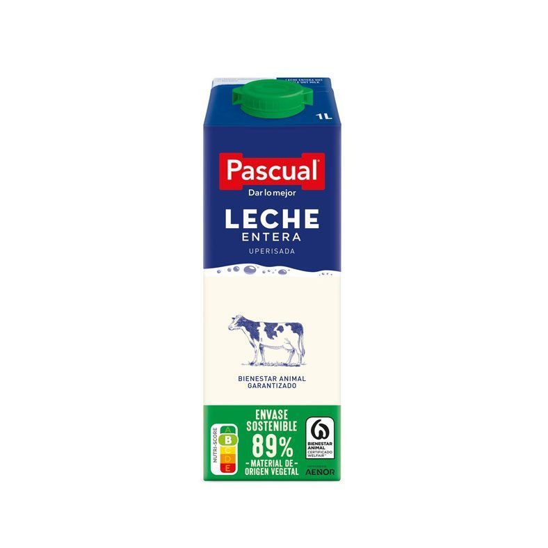 LECHE PASCUAL S/LACTOSA ENTERA 1L C6 - Forpas Gastronomia, distribuidores  de productos gastronómicos